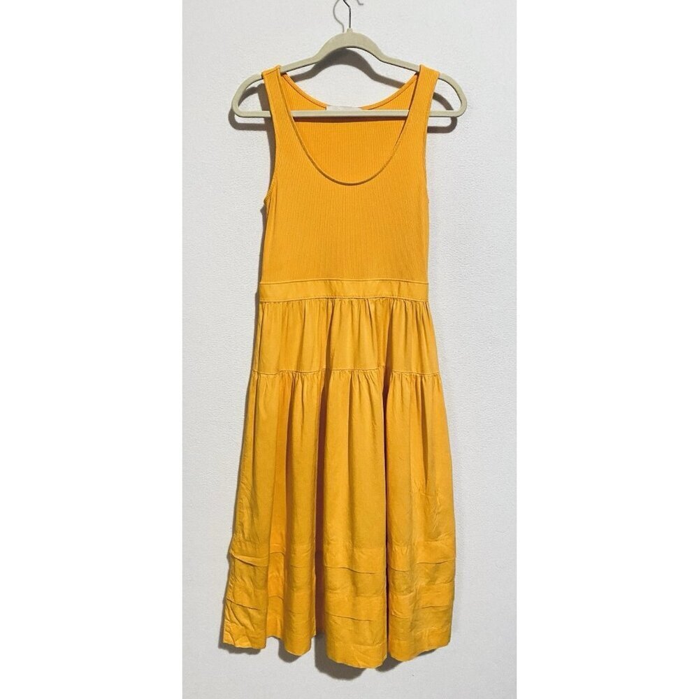 LOFT Yellow Midi Tank Dress